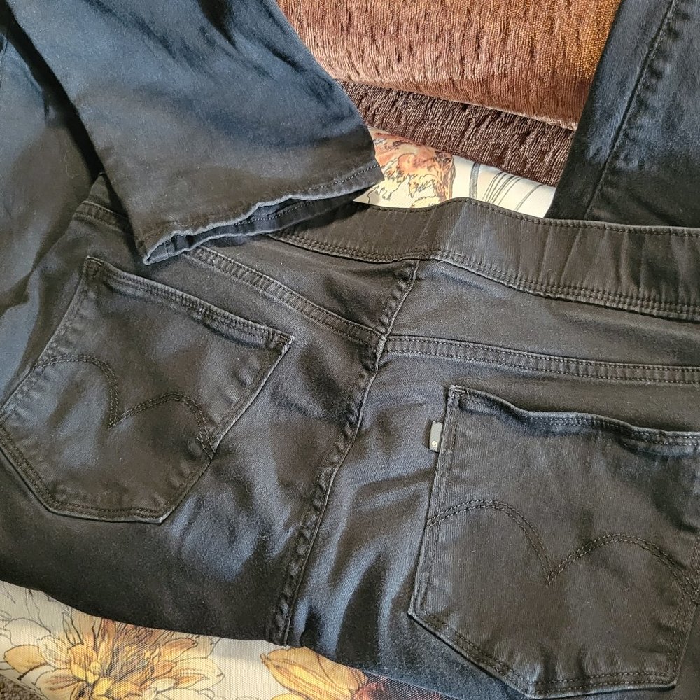 16 M W 33 x L 32 Black Womens Levis Stretchy Waist Skinny Ankle